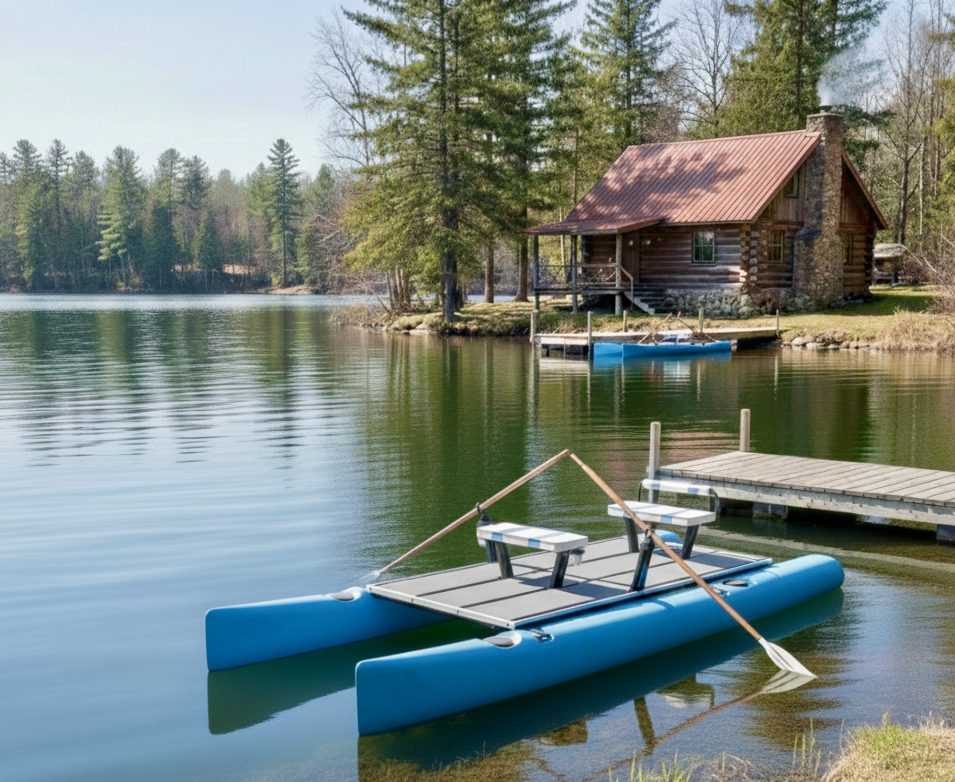 Blue Pattino cabin ready for rentals